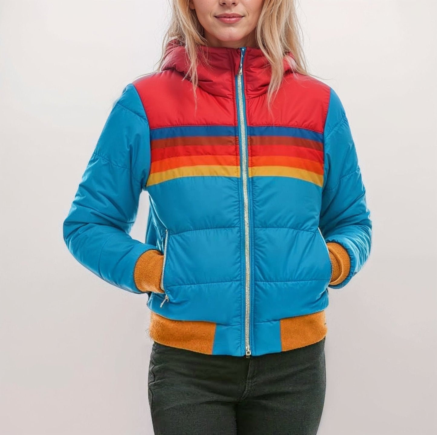 CYC Retro Colorblock Puffer Jacket