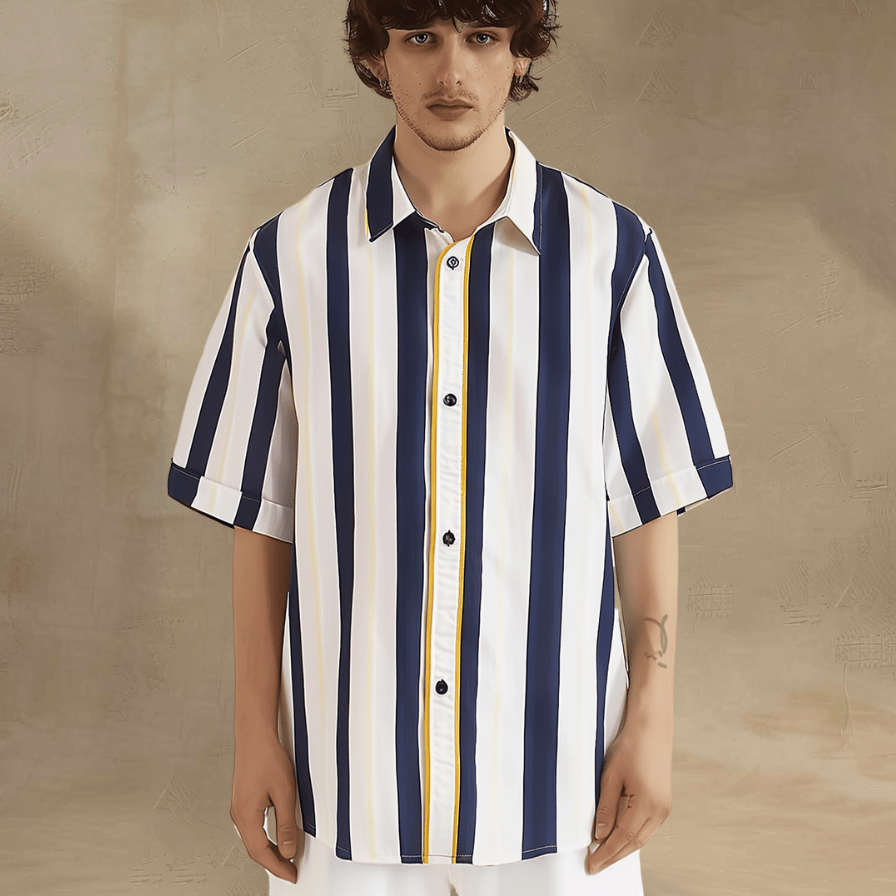 Striped Shirt For Summer - Cafe y Calle