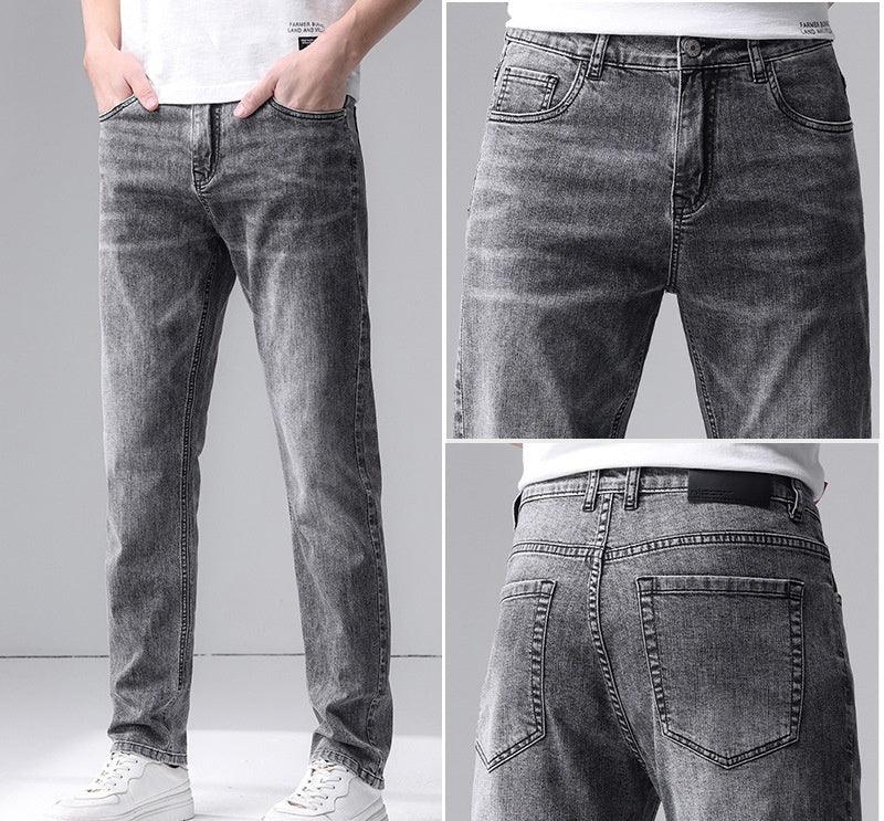 Casual Straight Fit Denim Pants - Cafe y Calle