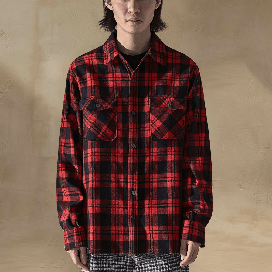 Vintage Plaid Flannel Shirt - Cafe y Calle