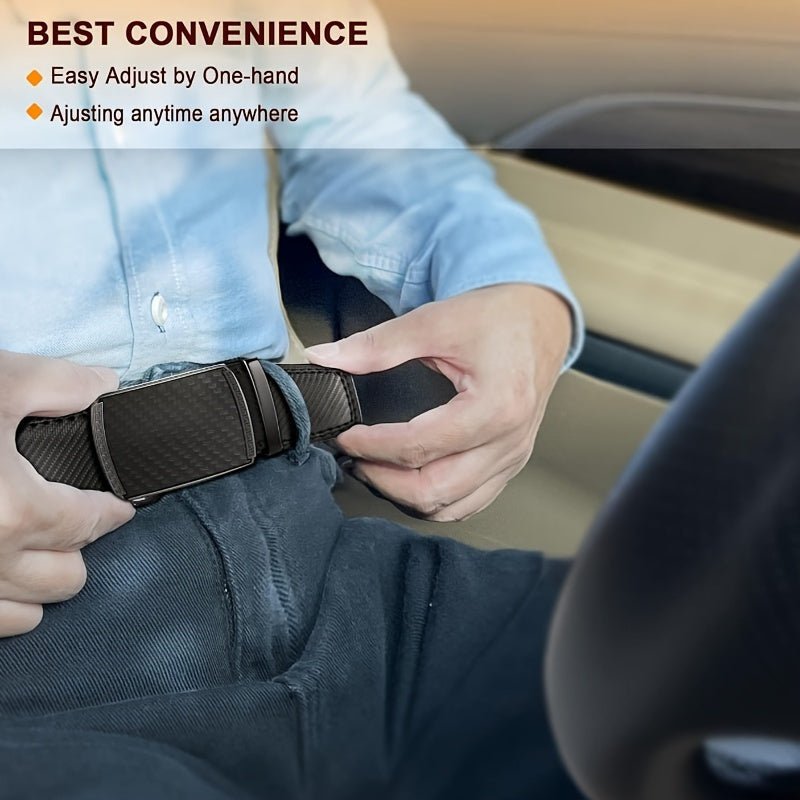 2 - Pack Men's Genuine Leather Ratchet Belt - Cafe y Calle