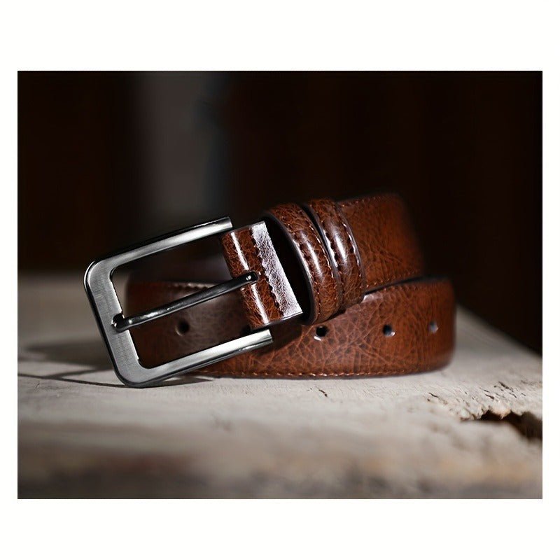 Set of 2 Retro Leather Belts with Pin Buckle - Cafe y Calle