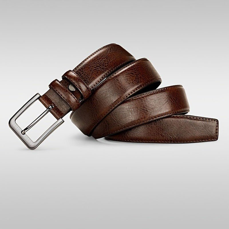 Set of 2 Retro Leather Belts with Pin Buckle - Cafe y Calle