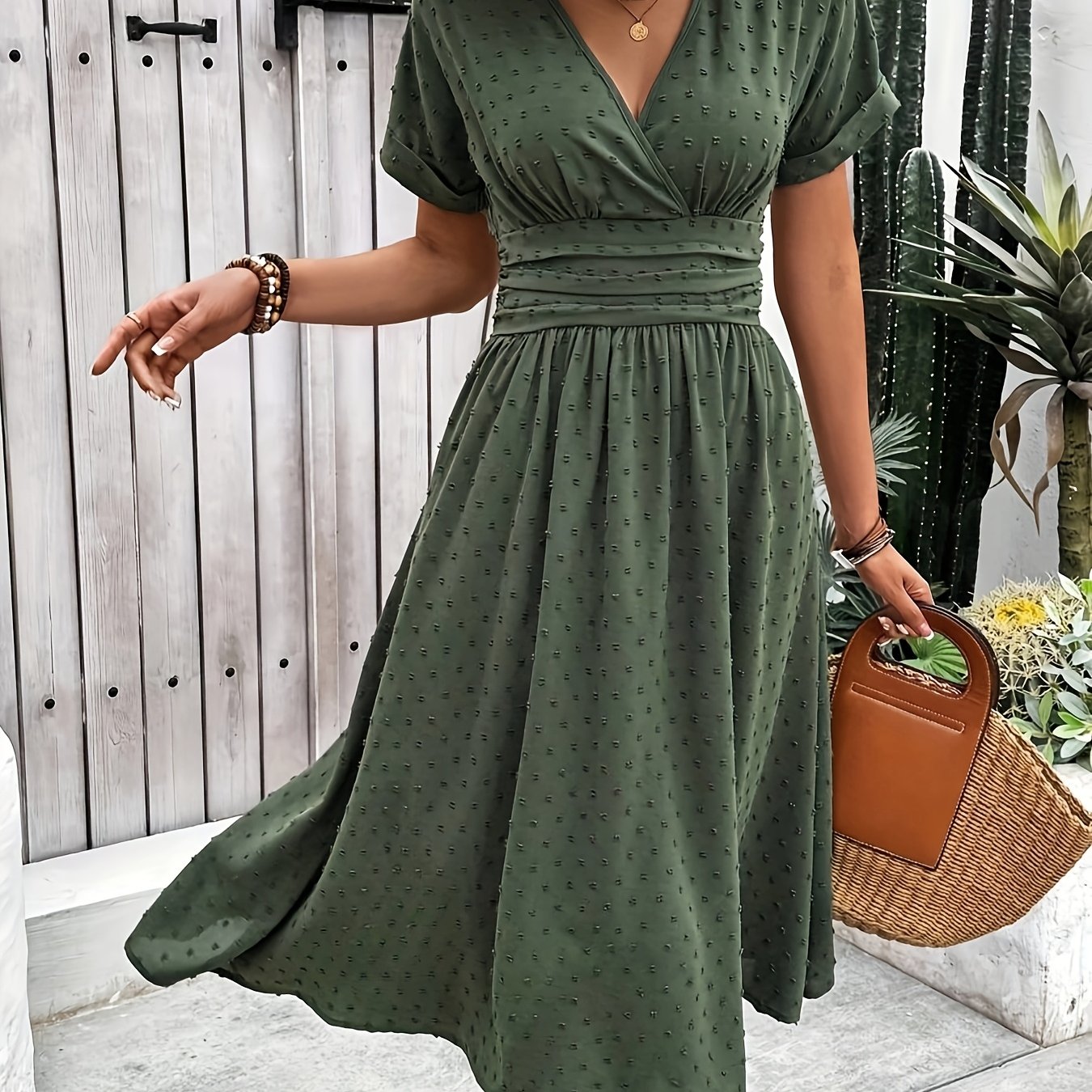 CYC V-hals midi-jurk