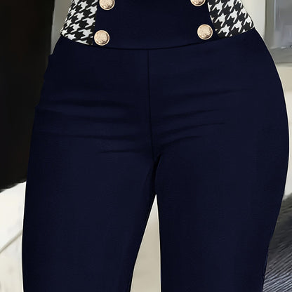 CYC Elegant Slim-Fit Houndstooth Pants