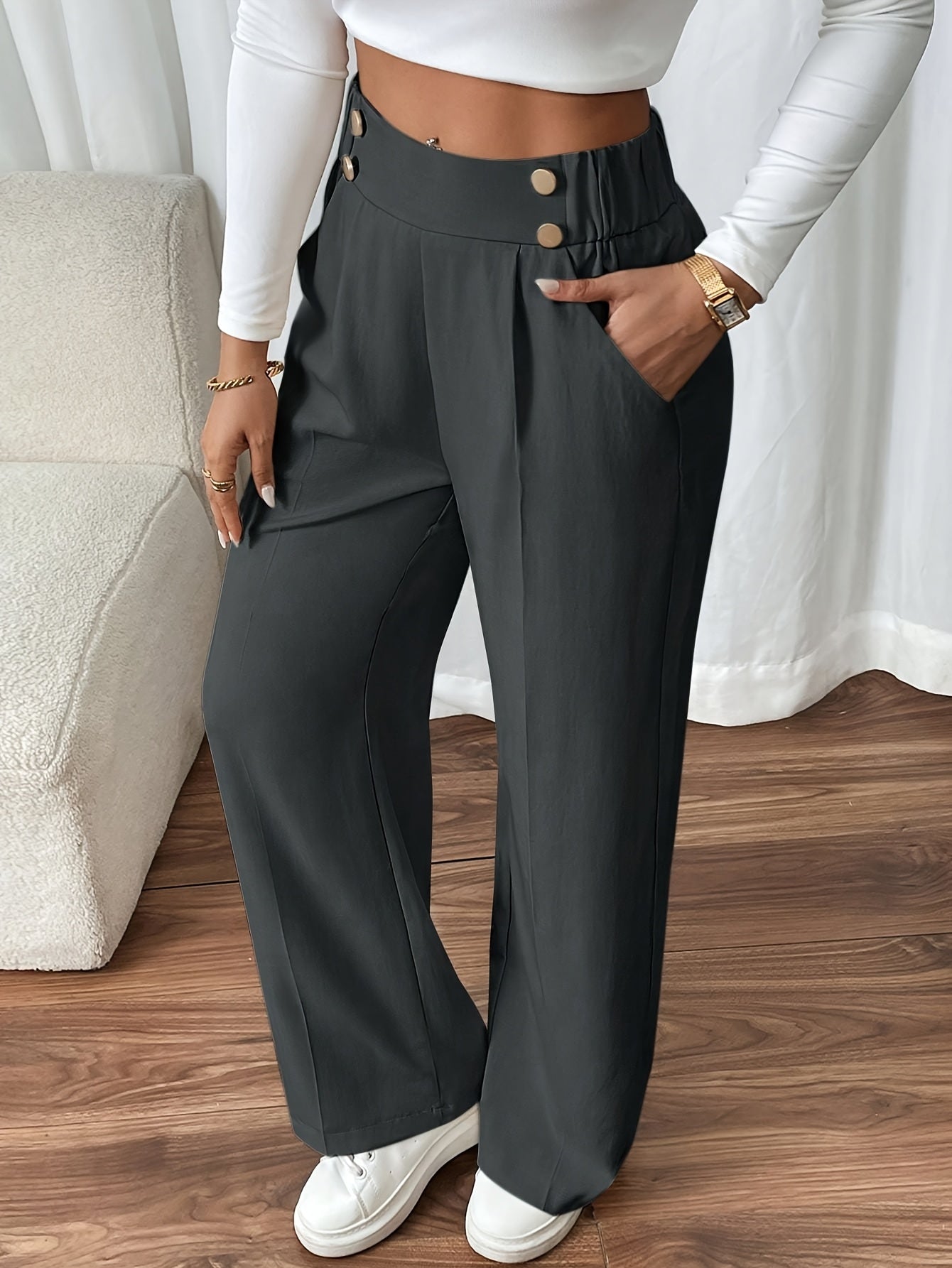 CYC High-Waisted Wide-Leg Broek