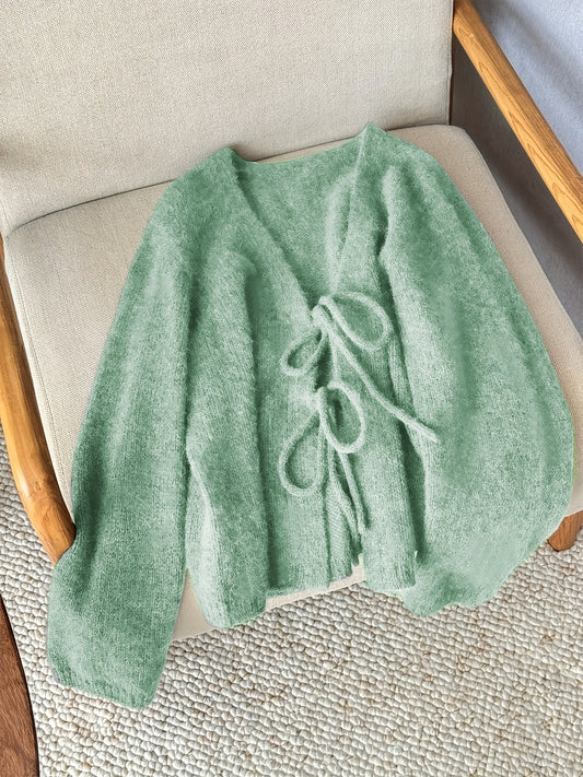 CYC Elegant V-Neck Tie Cardigan