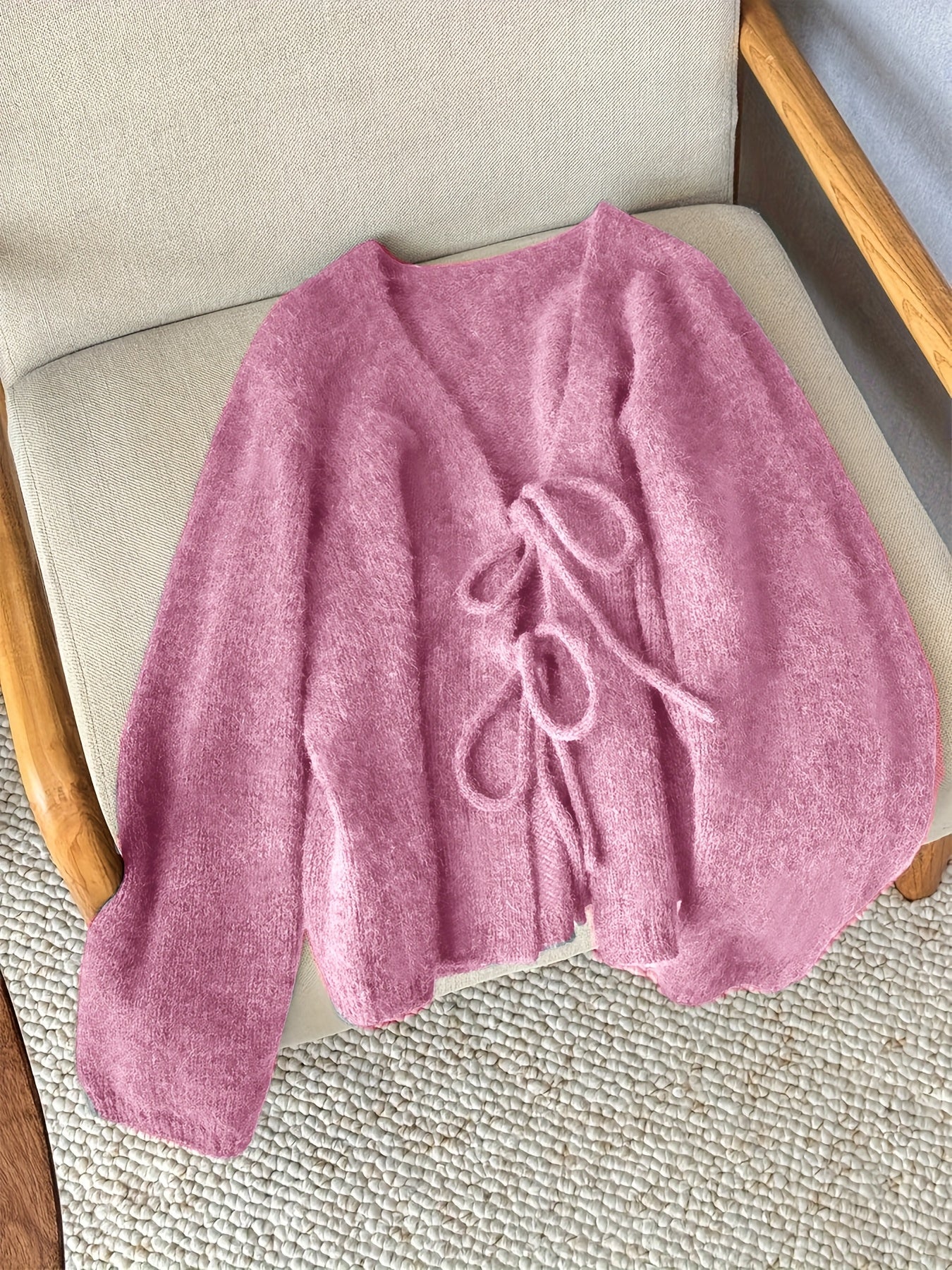 CYC Elegant V-Neck Tie Cardigan