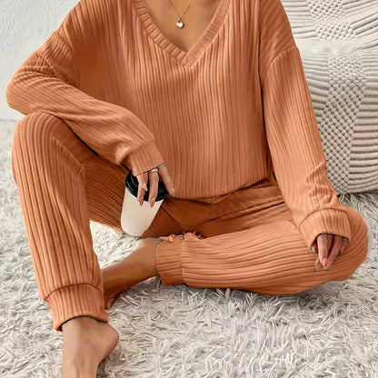 CYC Cozy Fleece-Lined V-Neck Set