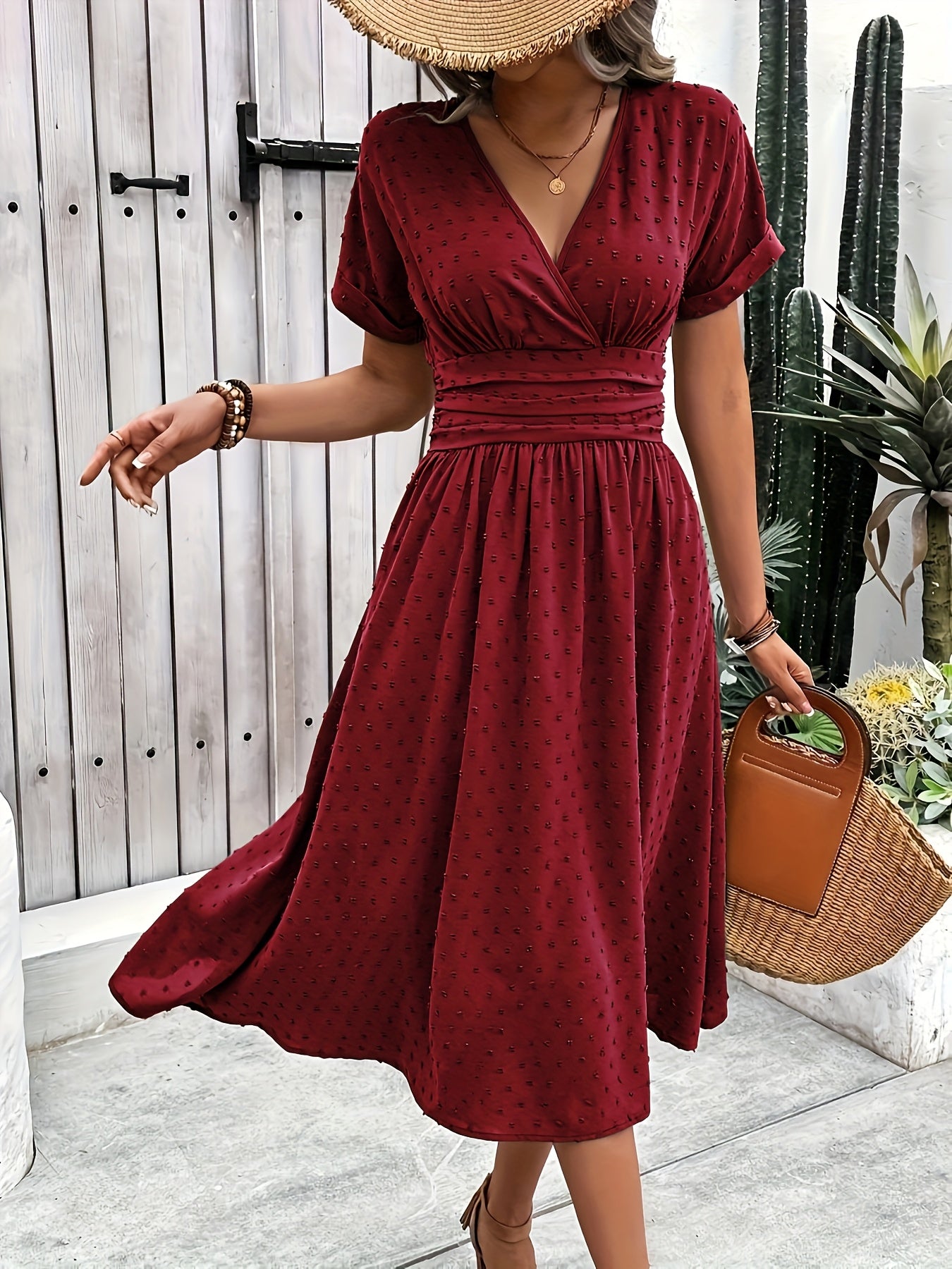 CYC V-hals midi-jurk