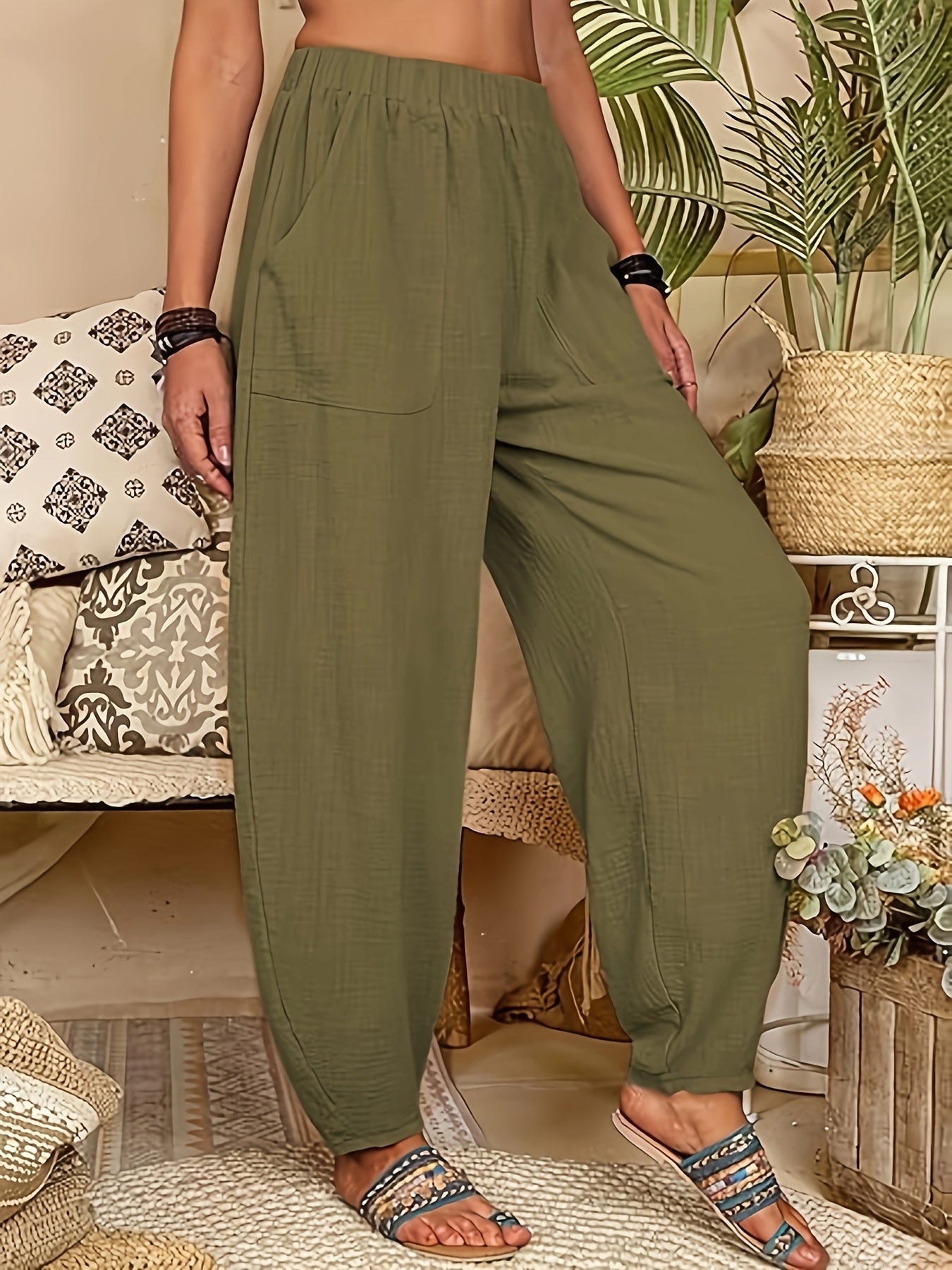 CYC linnenmix relaxte broek