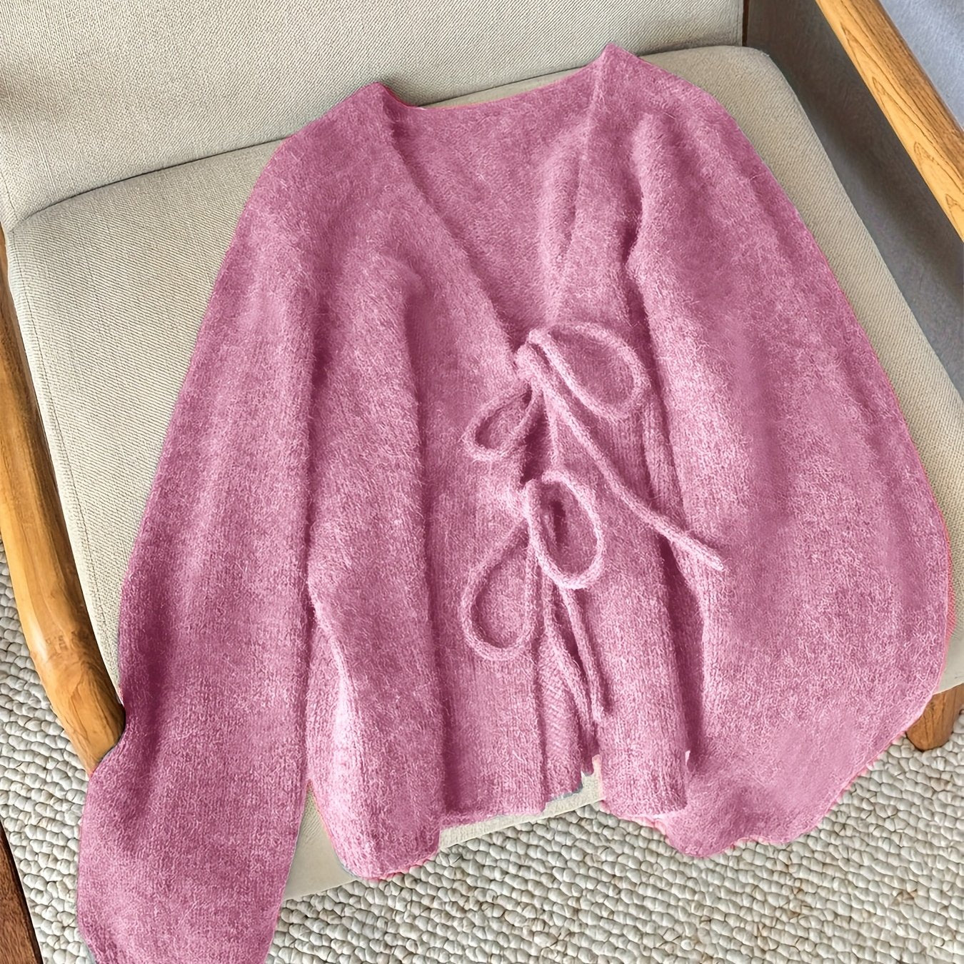 CYC Elegant V-Neck Tie Cardigan