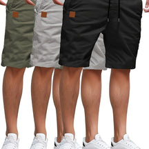 3 Solid Color Casual Shorts Set - Cafe y Calle