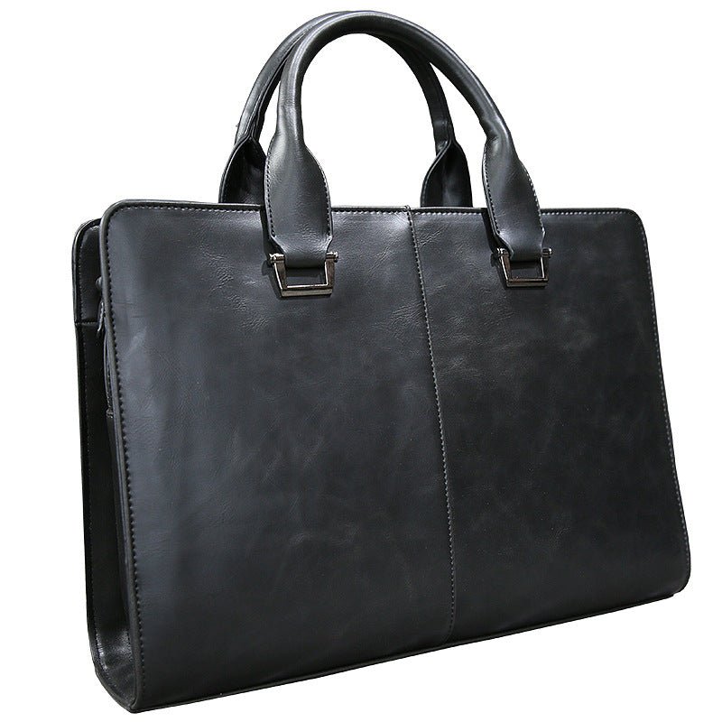 Classic Leather Business Briefcase - Cafe y Calle