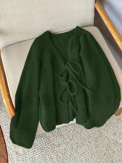 CYC Elegant V-Neck Tie Cardigan