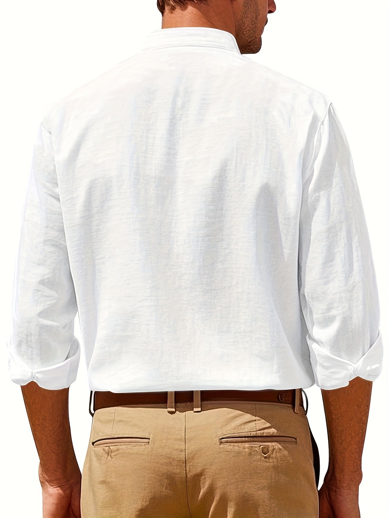 Premium Linen Henley Shirt - Cafe y Calle