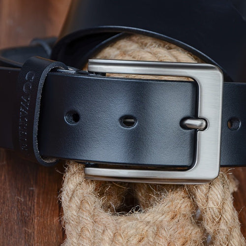 COWATHER Men's Premium Leather Belt - Cafe y Calle