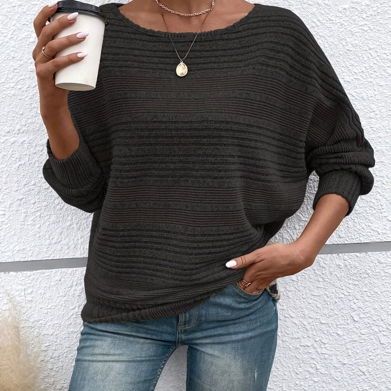 CYC Knit Crew Neck Long Sleeve Top