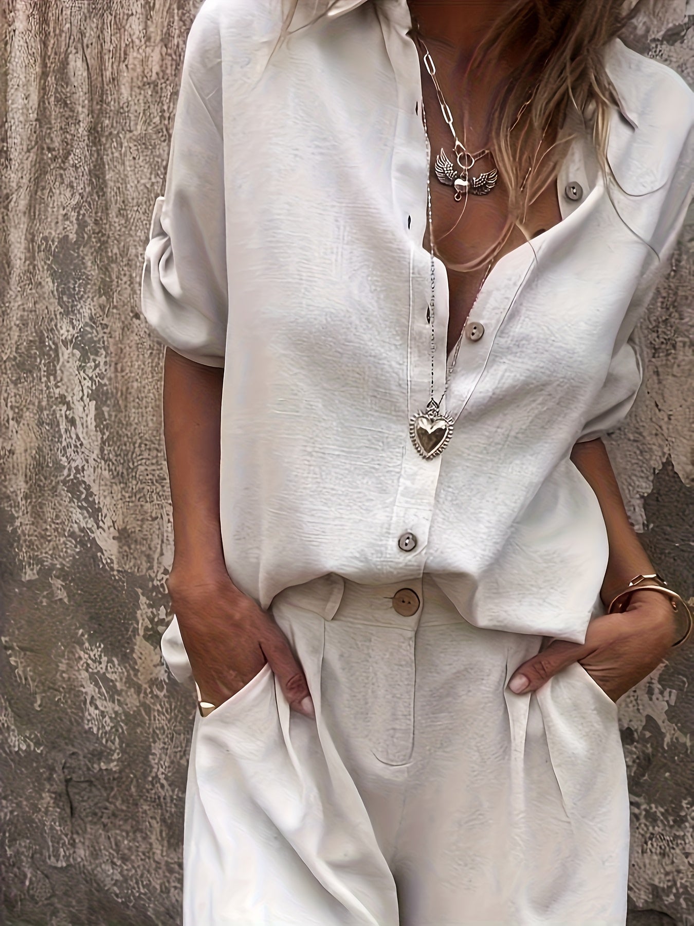 CYC Chic Linen Blend Two-Piece Set