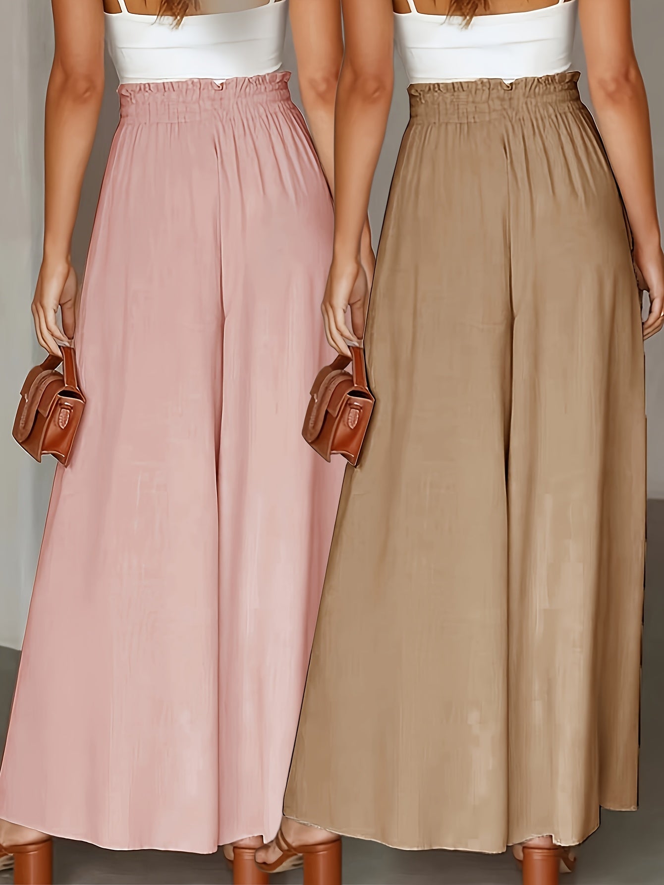 CYC Twee-pack elegante broek met wijde pijpen