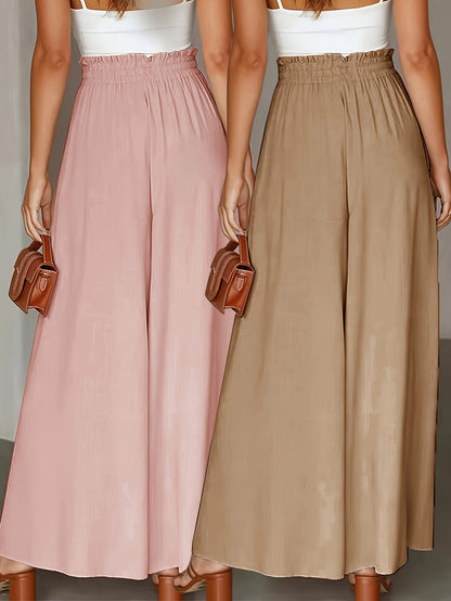 CYC Twee-pack elegante broek met wijde pijpen