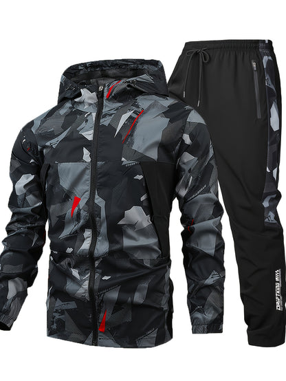 CYC – Camo Print Hooded Jacket & Joggers Set