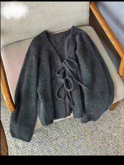 CYC Elegant V-Neck Tie Cardigan