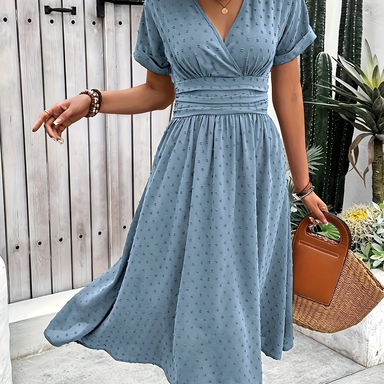 CYC V-hals midi-jurk