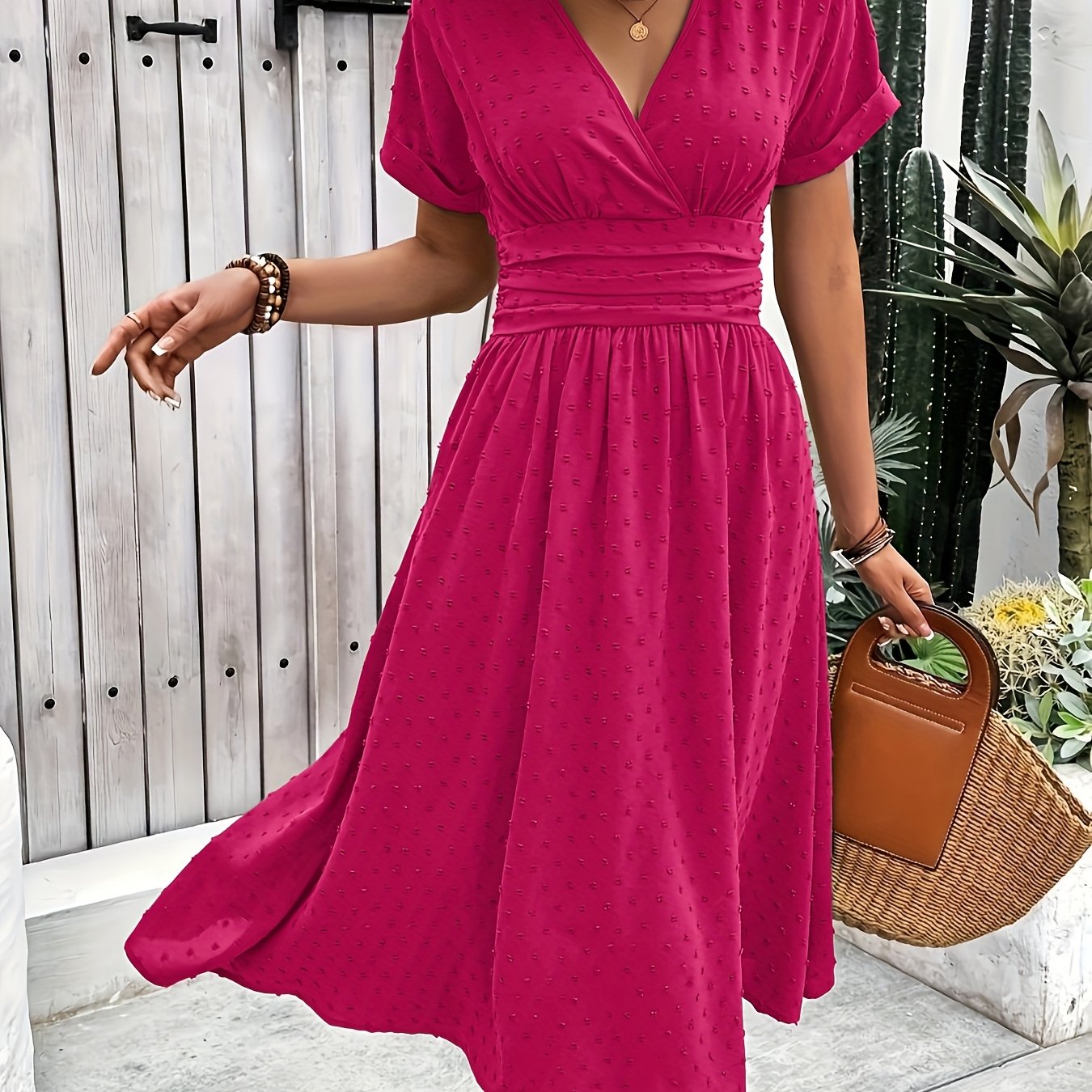 CYC V-hals midi-jurk