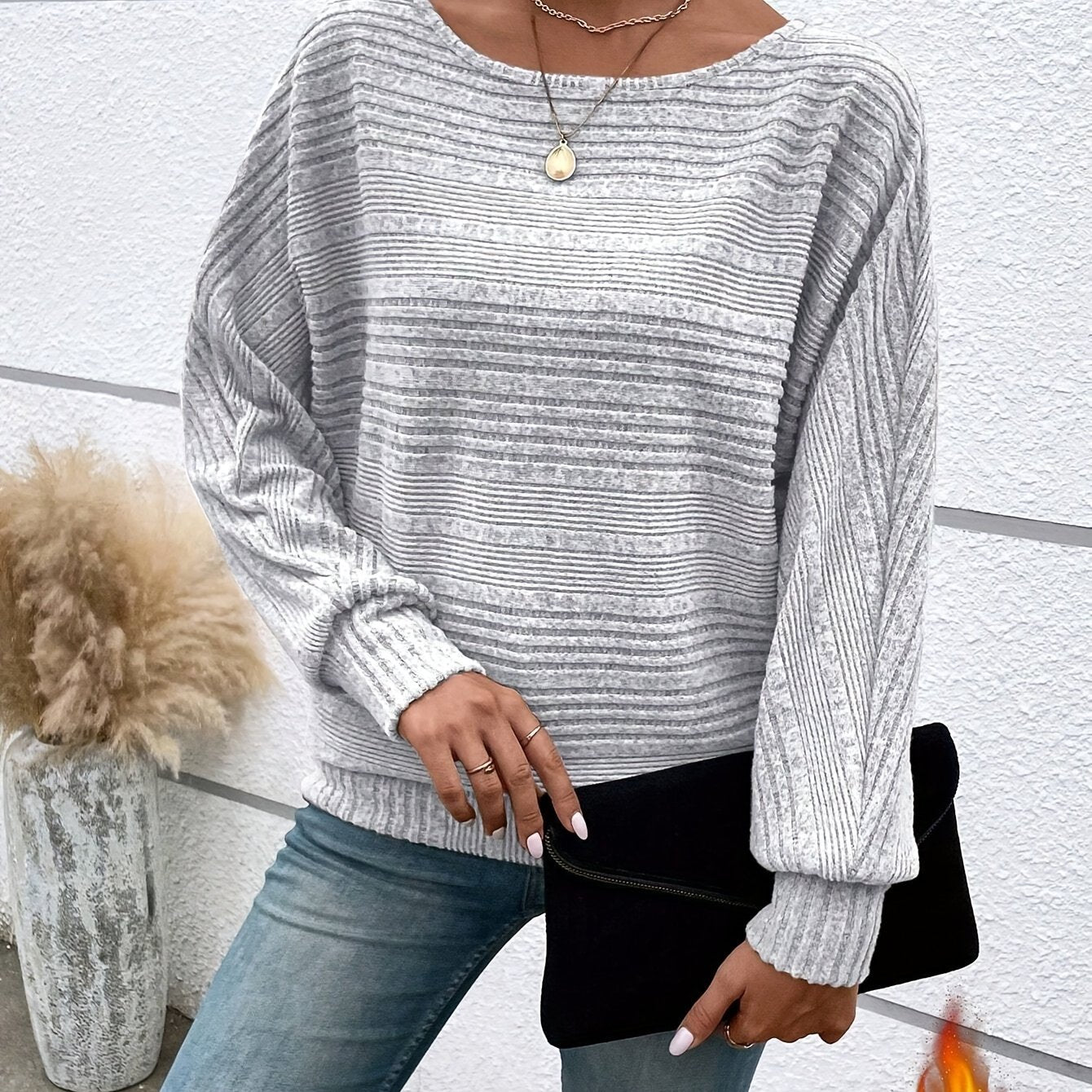 CYC Knit Crew Neck Long Sleeve Top