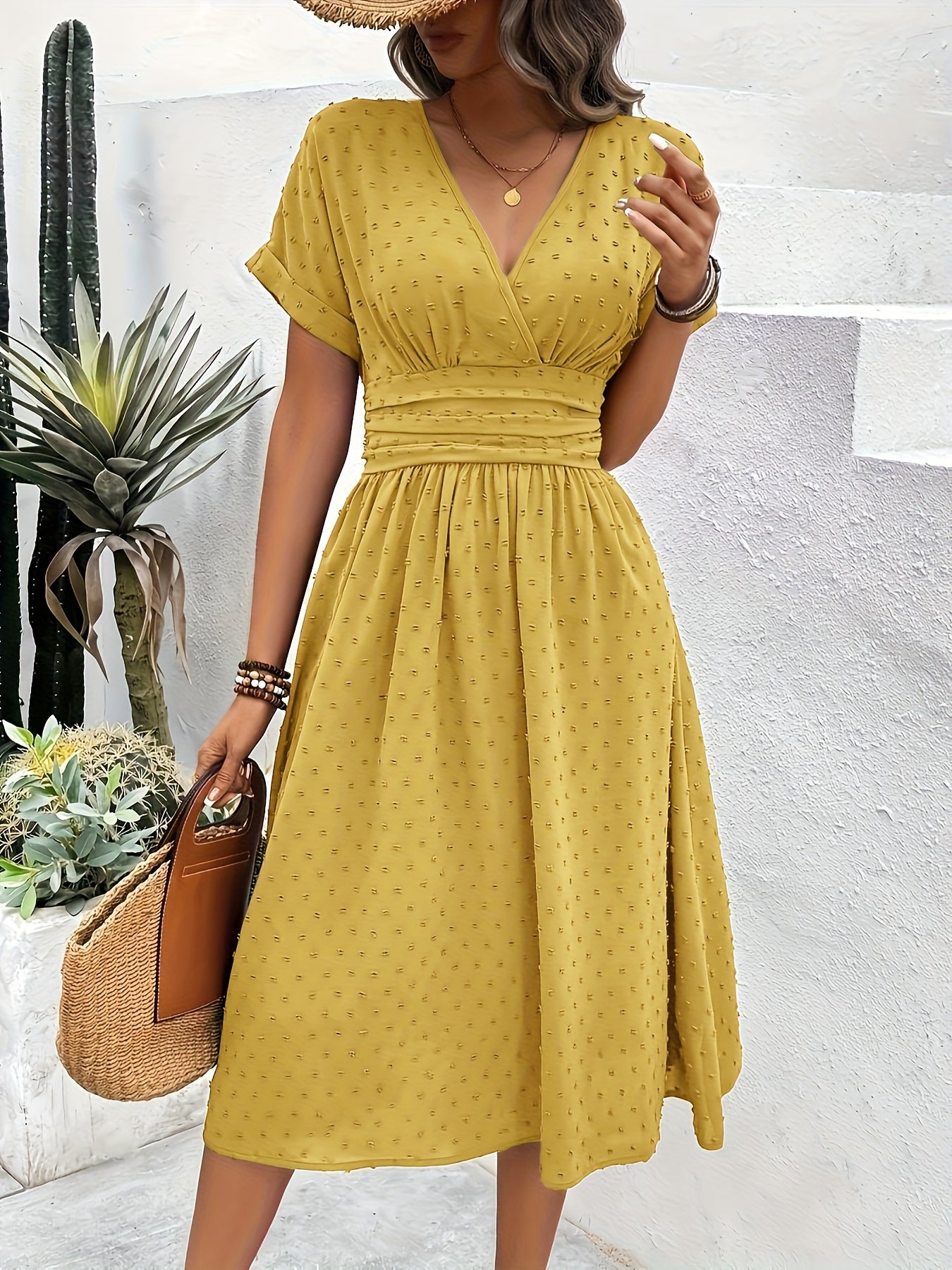 CYC V-hals midi-jurk