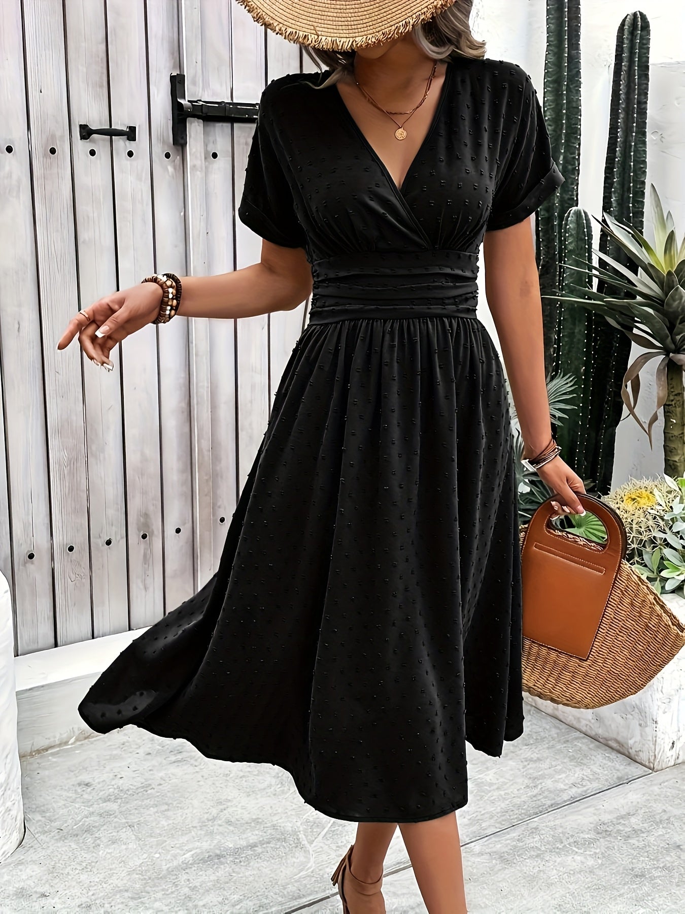 CYC V-hals midi-jurk