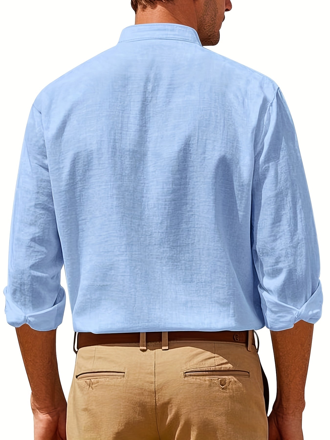 Premium Linen Henley Shirt - Cafe y Calle