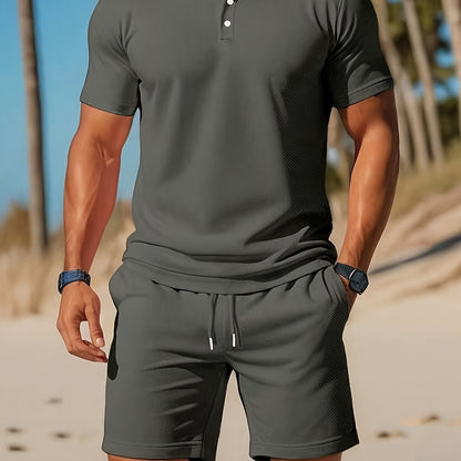 Casual Polo and Shorts Set - Cafe y Calle