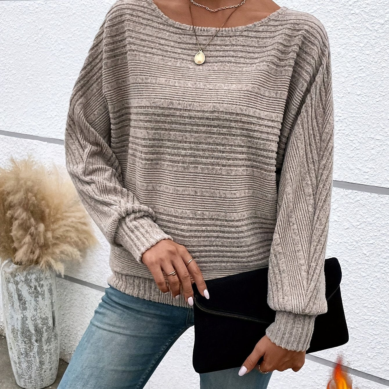 CYC Knit Crew Neck Long Sleeve Top