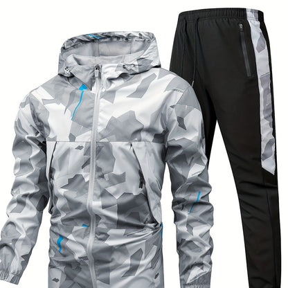 CYC – Camo Print Hooded Jacket & Joggers Set