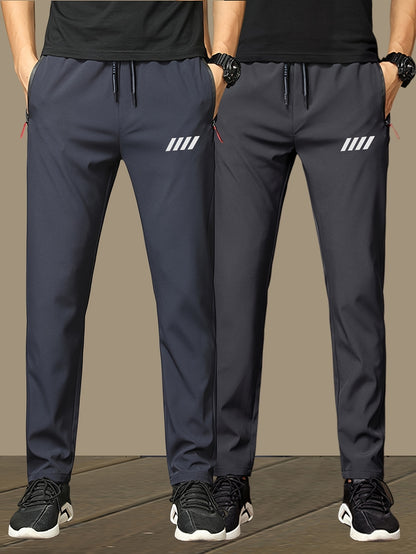 2 - Pack Lightweight Athletic Jogger Pants - Cafe y Calle