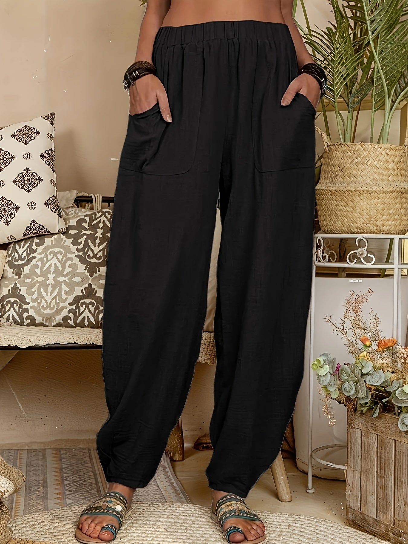 CYC linnenmix relaxte broek