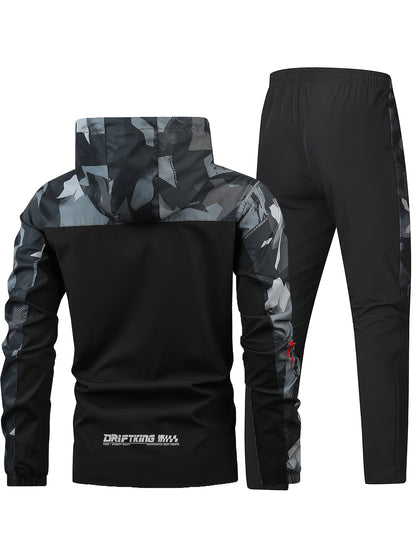 CYC – Camo Print Hooded Jacket & Joggers Set