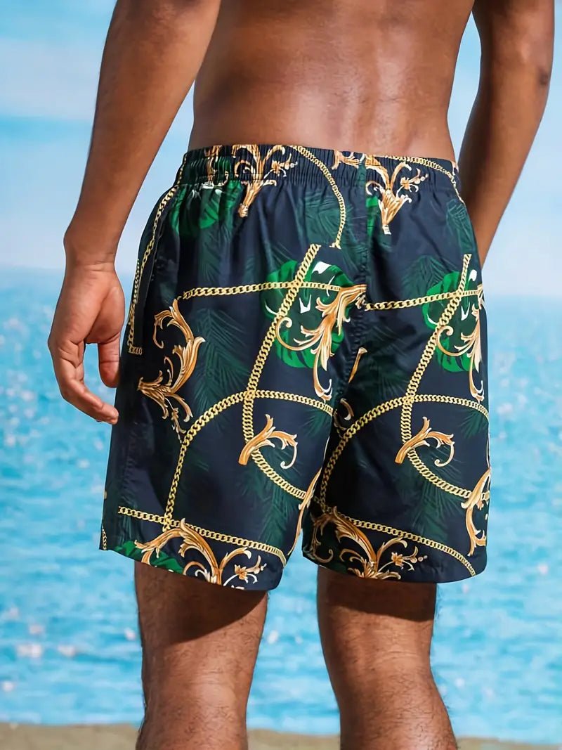 Quick - Dry Hawaiian Swim Shorts - Cafe y Calle