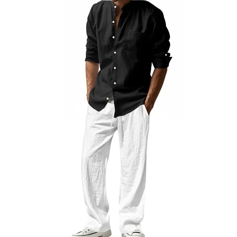CYC – Linen Blend Tracksuit Set (Shirt & Pants)