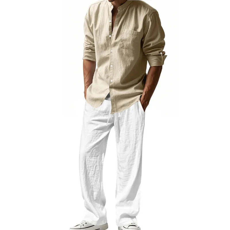 CYC – Linen Blend Tracksuit Set (Shirt & Pants)