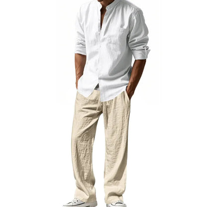 CYC – Linen Blend Tracksuit Set (Shirt & Pants)