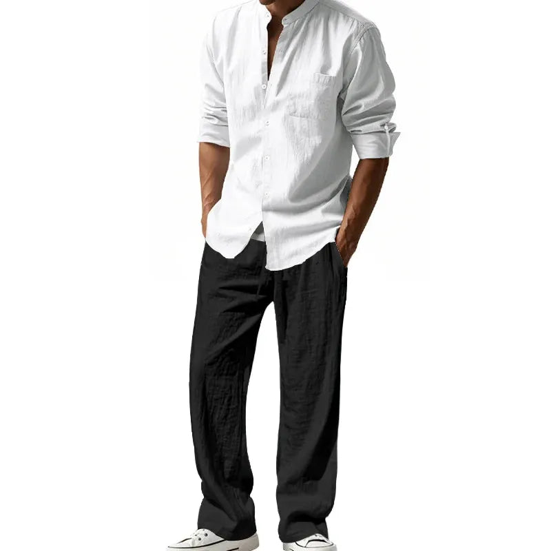 CYC – Linen Blend Tracksuit Set (Shirt & Pants)