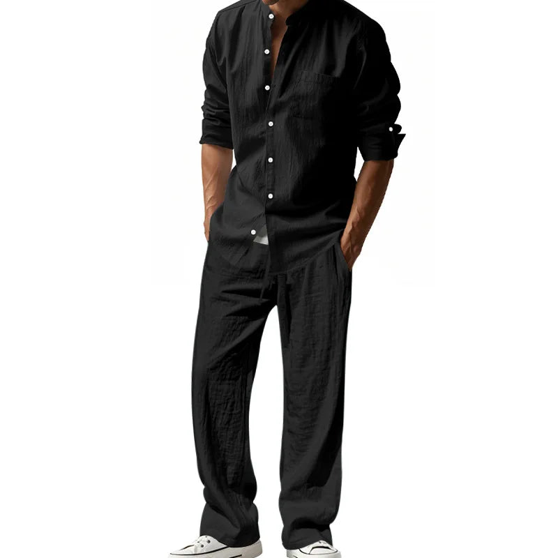 CYC – Linen Blend Tracksuit Set (Shirt & Pants)
