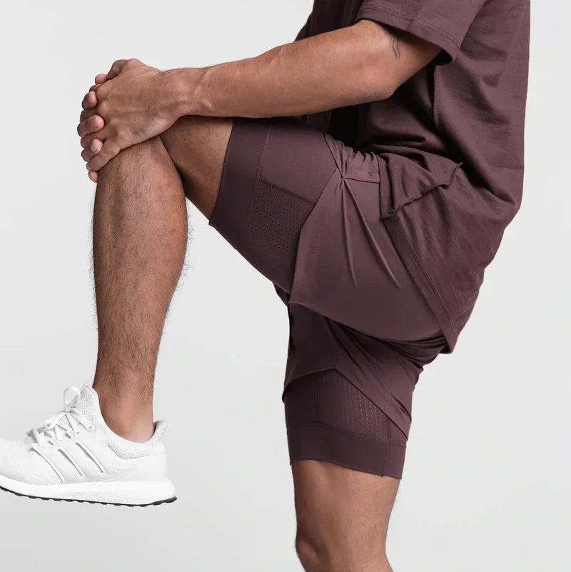 CYC- Dual-Layer Sport Shorts