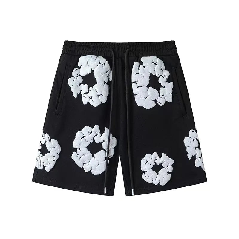 Denim Tears Summer Niche Pure Cotton Beach Casual Shorts Couple T-shirt Shorts décontractés à la mode