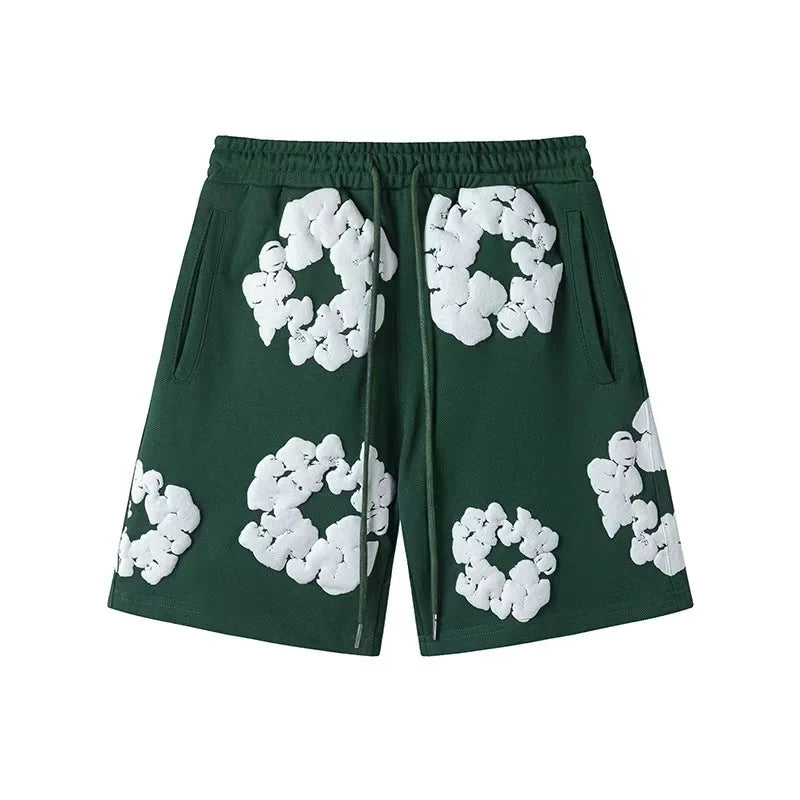 Denim Tears Summer Niche Pure Cotton Beach Casual Shorts Couple T-shirt Shorts décontractés à la mode