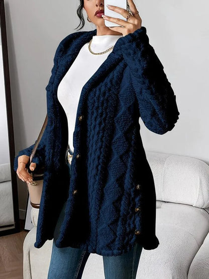 CYC Plush Hooded Cardigan