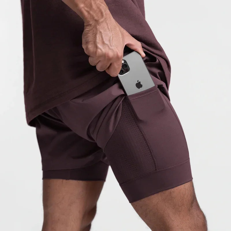 CYC- Dual-Layer Sport Shorts